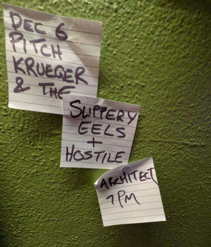 Pitch Krueger & the Slippery Eels + HOSTILE ARCHITECT + DEDWAY