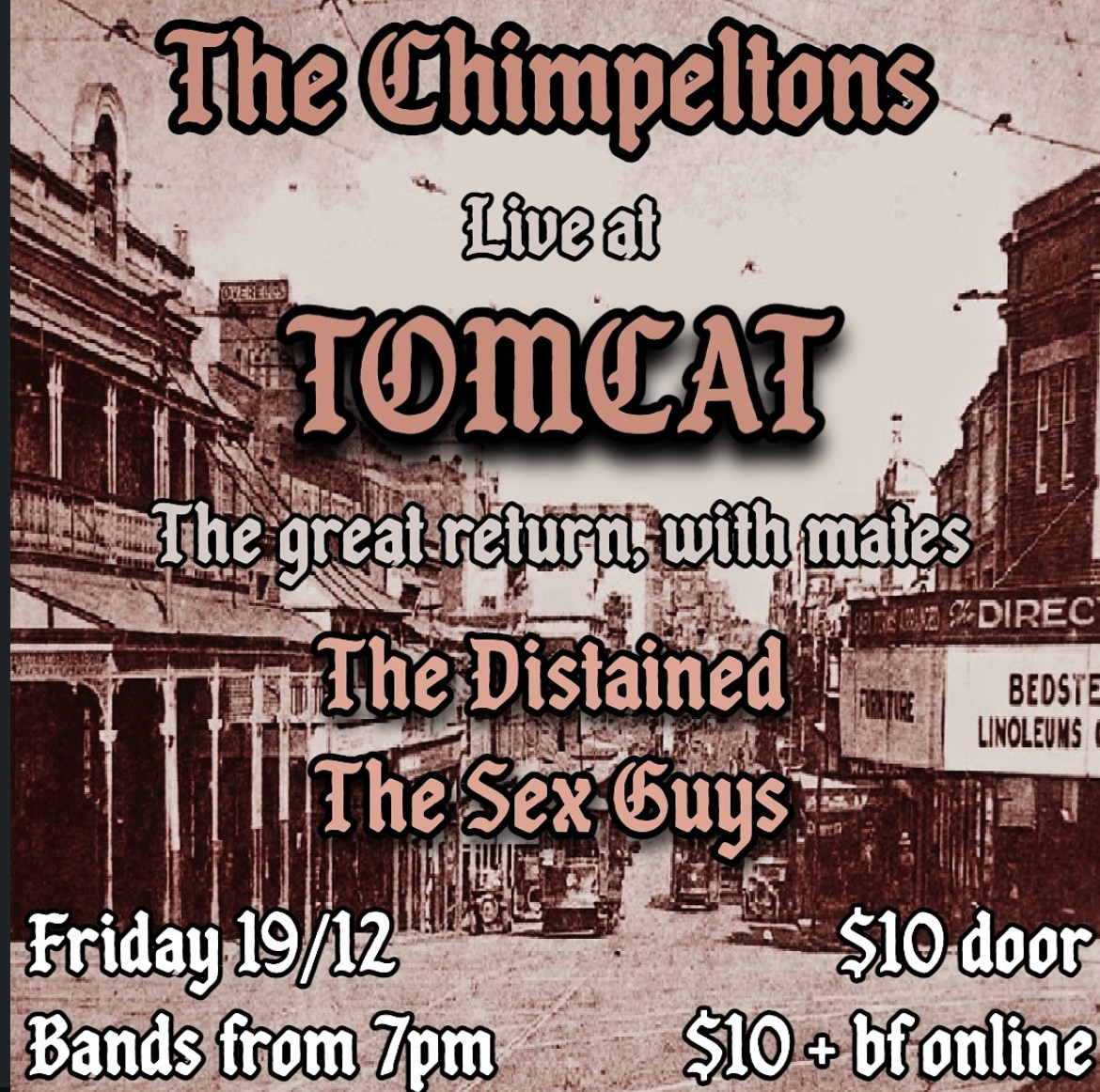 The Chimpeltons + The Distained + The Sex Guys live at Tomcat