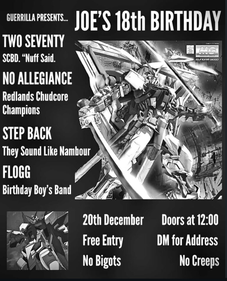 Joe’s 18th Birthday (ft. Two Seventy, No Allegiance, Step Back and Flogg (FREE)