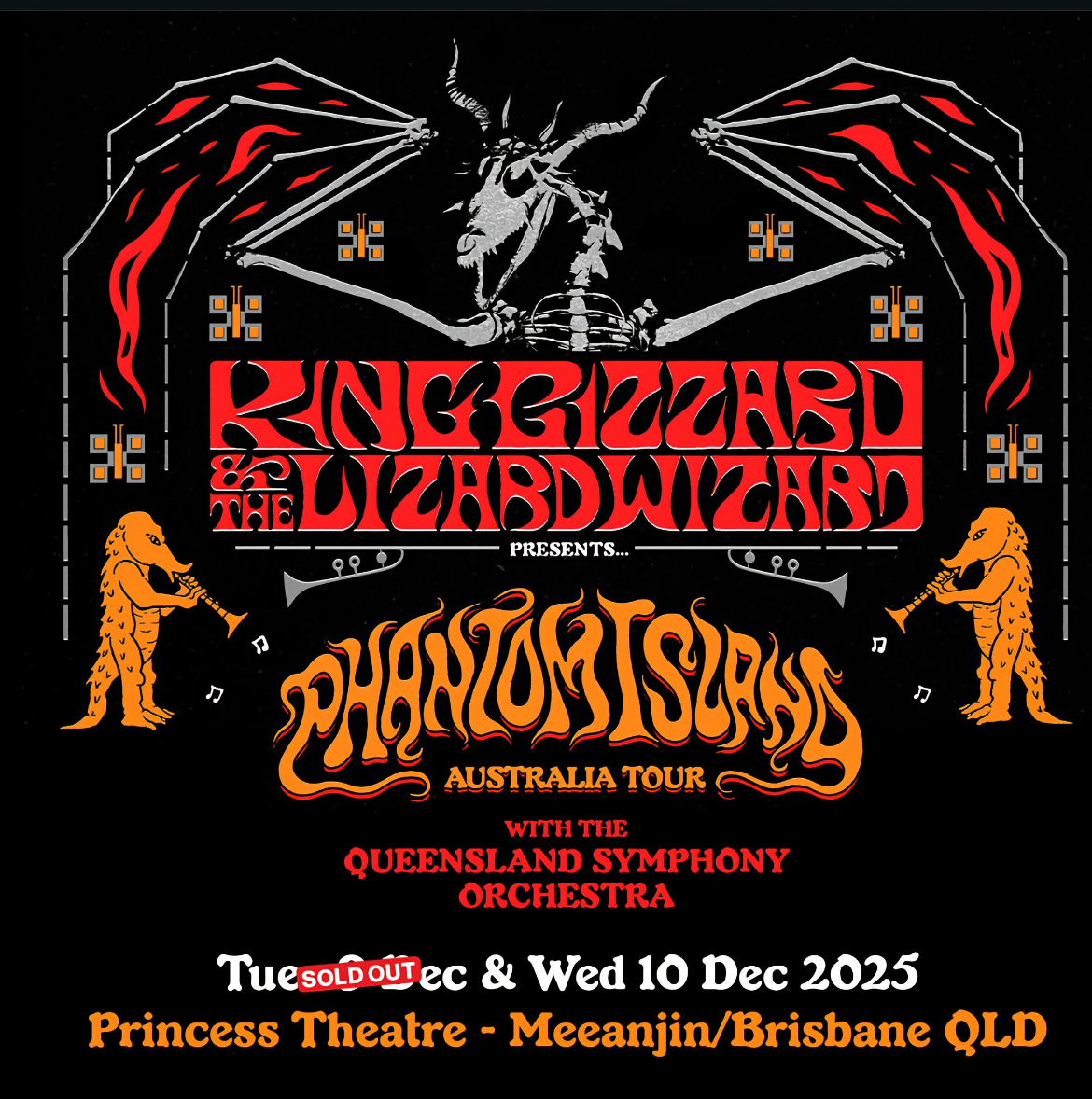 King Gizzard and the Lizard Wizard Phantom Island tour - Orchestral 09/12 (SOLD OUT) + 10/12