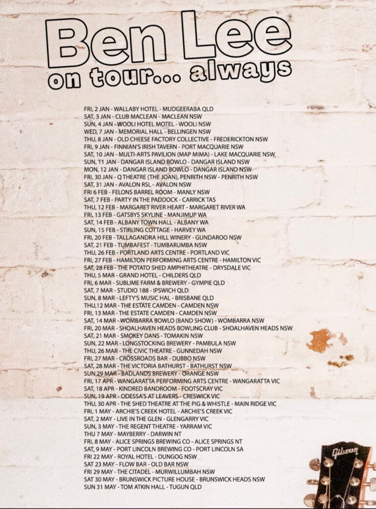 BEN LEE: On Tour Always With Special Guests Parker