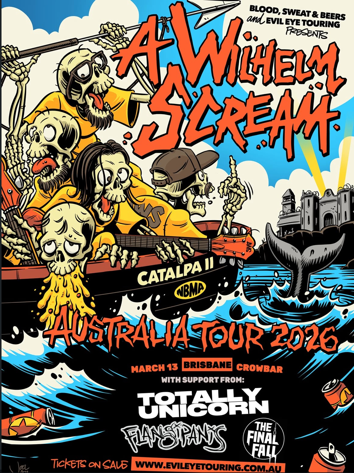A Wilhelm Scream with support from Totally Unicorn, Flangipanis and The Final Fall