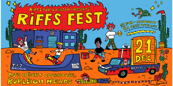 RIFFS FEST: Minifest Clay Pigeons, Elestial, Lipline, ALLORA, Speira, Jollee, The Fem Grems, Dirty Harry, Black Dog Cat Band, Alby 