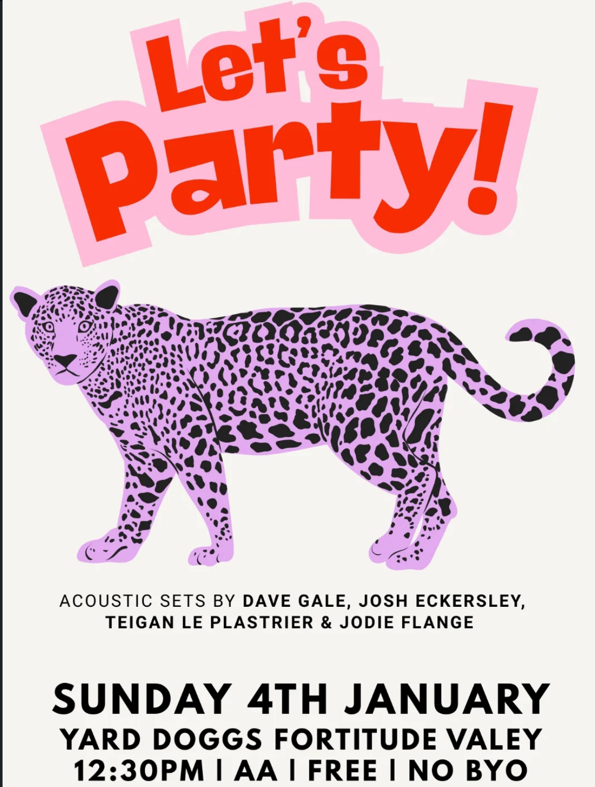 Lets Party with Dave Gale + Josh Eckersley + Teigan Le Plastrier + Jodie Flange (FREE)
