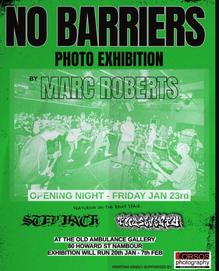 No Barriers Photo Exhibition by Marc Roberts OPENING NIGHT with video display by good.good.food.food and music by Twoseventy and Stepback (FREE but you need to register)