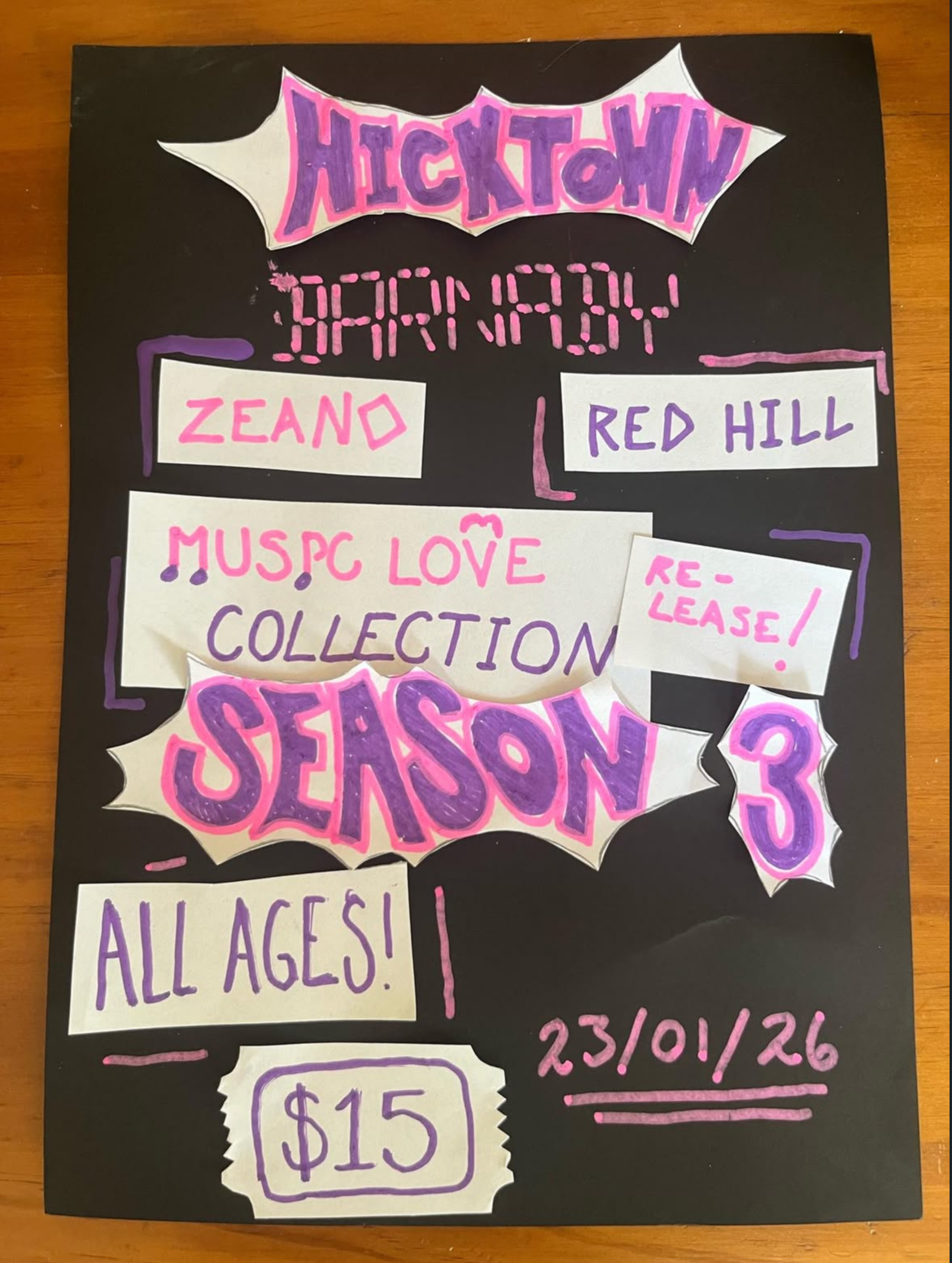 Hicktown Barnaby ‘Music Love Collection Release Show’ with guests Zeano + Red Hill