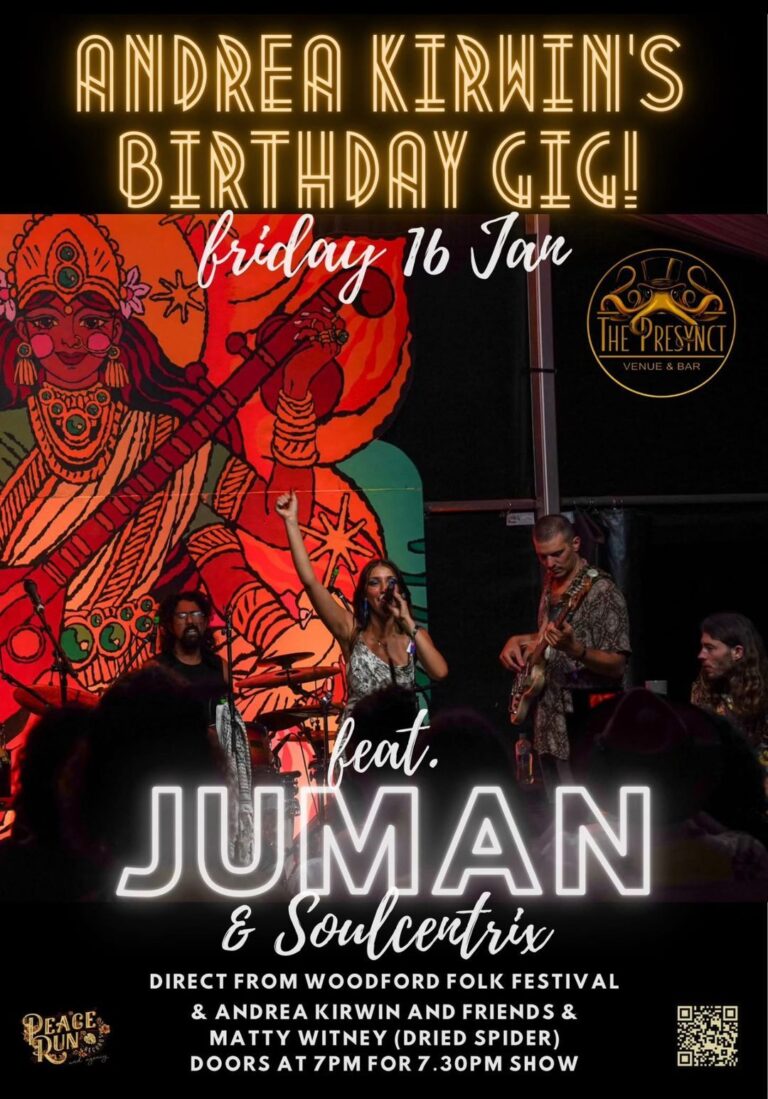 Andrea Kirwin’s Birthday Gig with support from Juman and Soulcentrix
