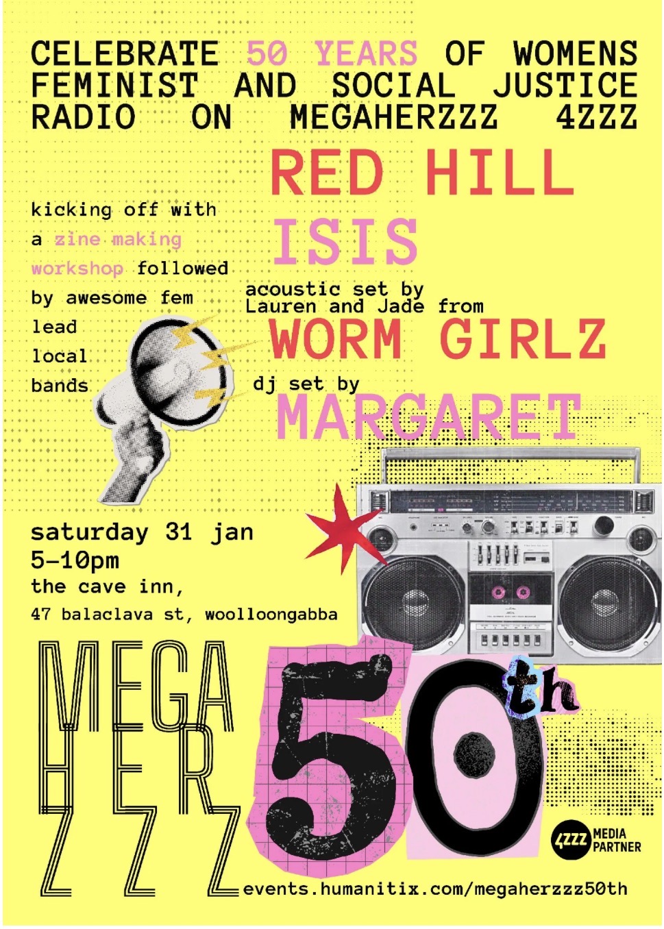 Megaherzzz 50th ft. Red Hill, Isis, Worm Girlz and DJ Set by Margaret (Under 18 years need to be accompanied by guardian)