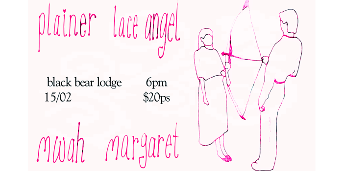 a valentines gig with plainer, lace angel, mwah, & margaret