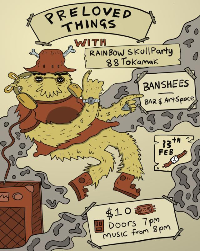 Banshees Bar Presents Preloved Things, Rainbow Skull Party & 88 Tokamak