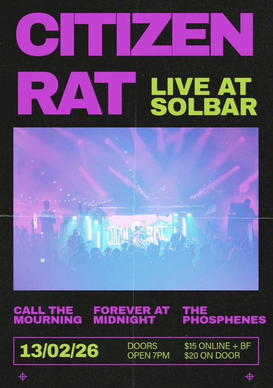 Citizen Rat + Call The Mourning + Forever at Midnight + The Phosphenes