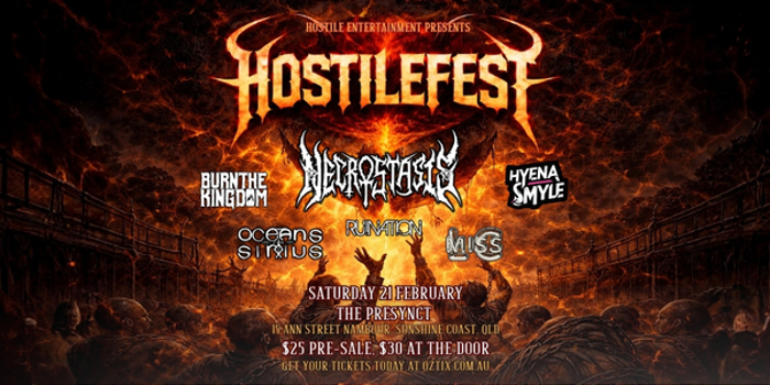 Hostile Fest ft. Necrostasis, Burn The Kingdom, Hyena Smyle, Ruination, Oceans of Sirius and DJ Miss LC 
