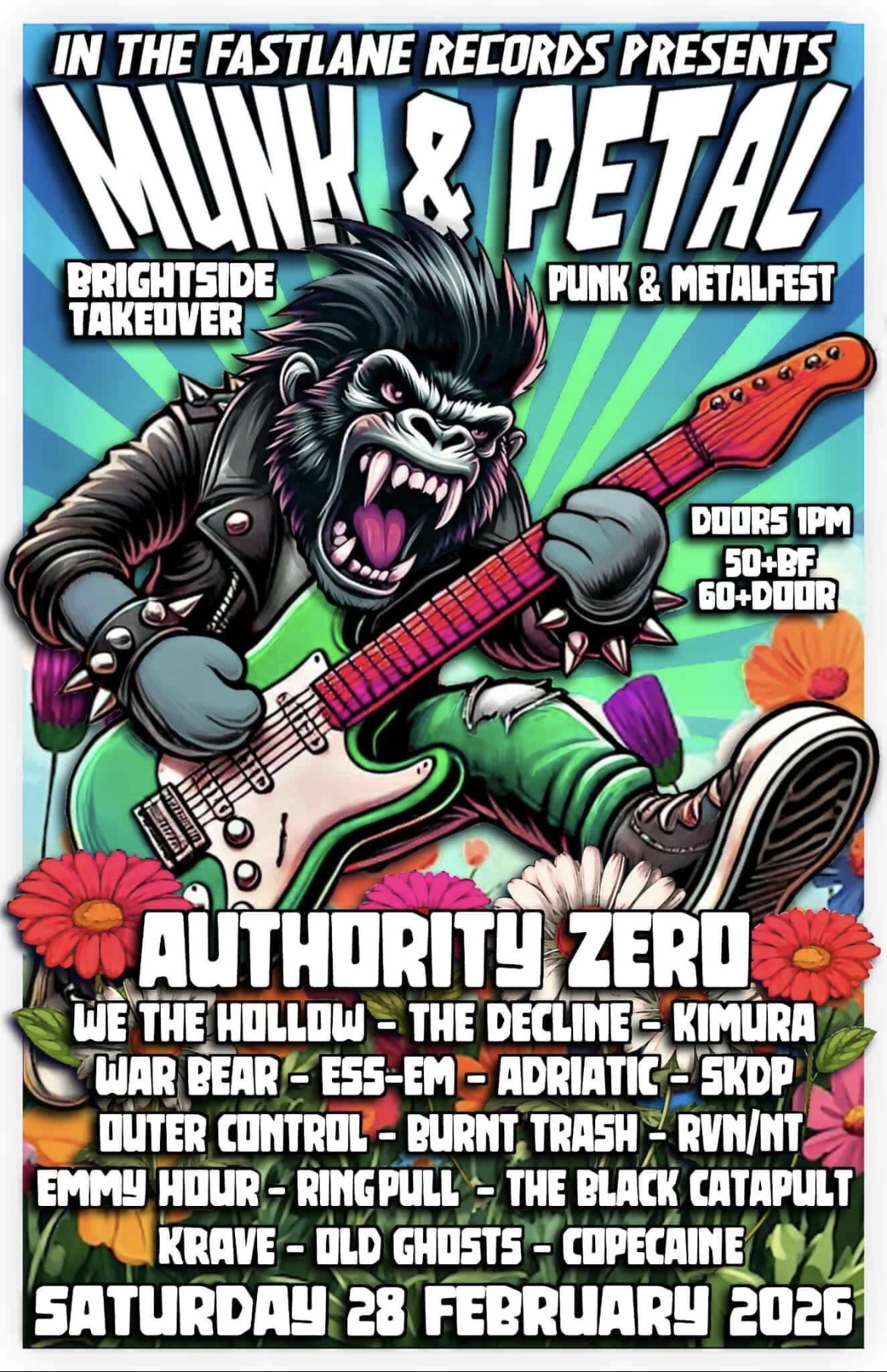 Munk and Petal 2026 ft. Authority Zero, We the Hollow, The, Decline, Kimura , War Bear, Ess-Em, Adriatic, SKDP, Outer Control, Burnt Trash, RVNNT, Emmy Hour, Ringpull, The Black Catapult, Krave, Old Ghosts & Copecaine