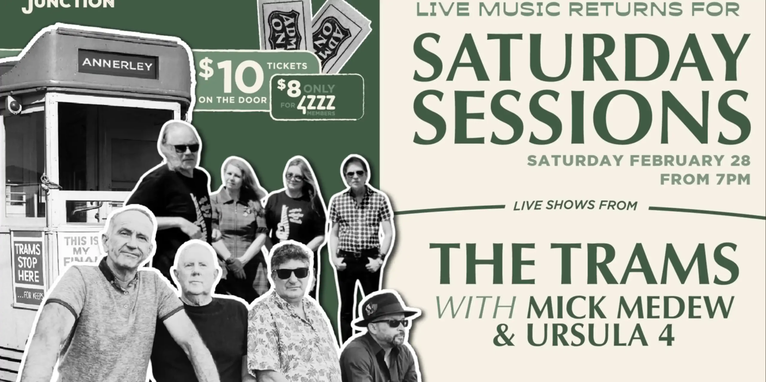 The Trams with support from Mick Medew & Ursula 4