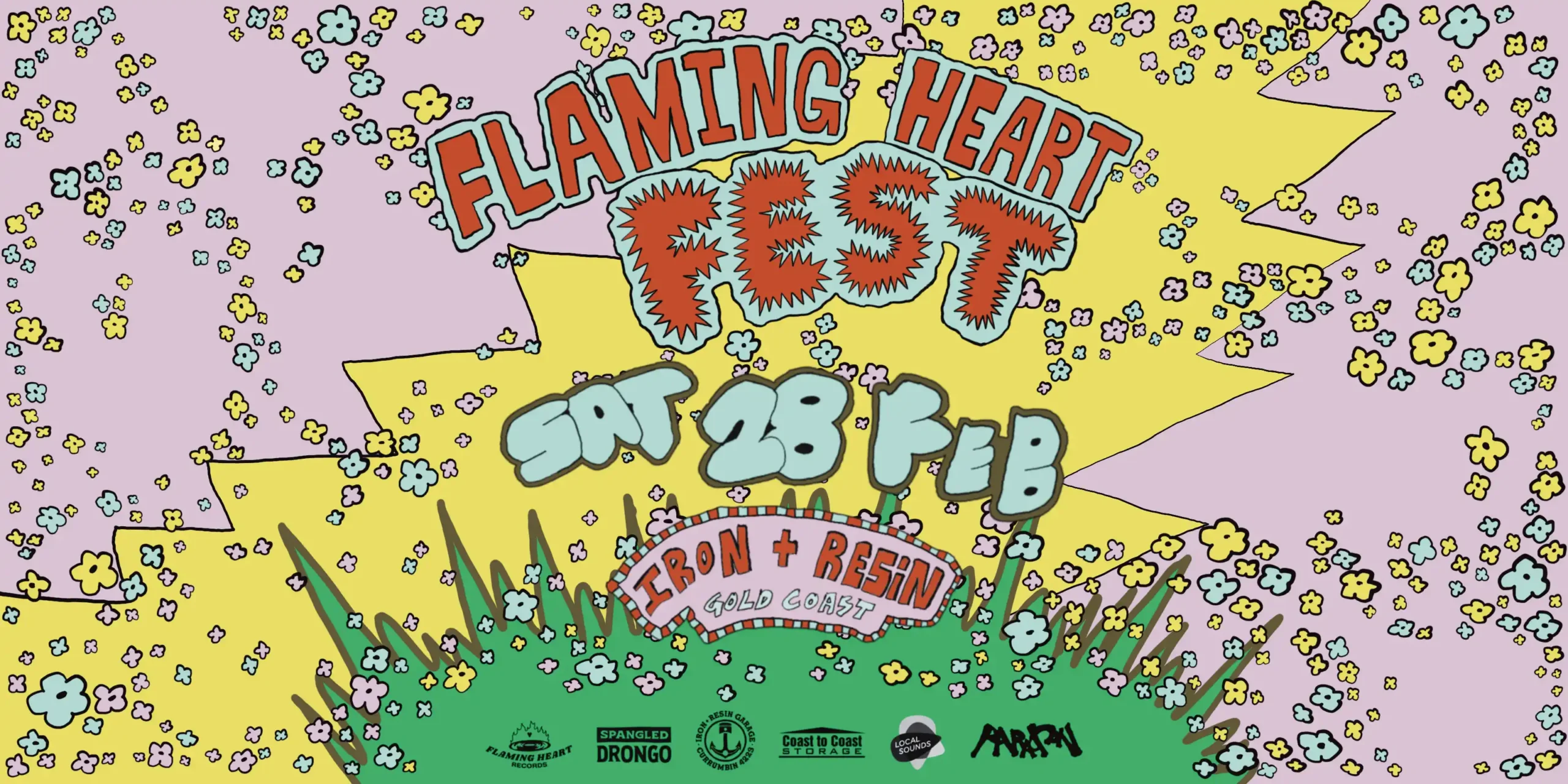 FLAMING HEART FEST 2026 ft. VOIID ★ THE LONESOMES ★ FUNGAS ★ TOMORROW’S FORECAST ★ VINTED VINEER ★ BRAVE DAISY ★ TRANSIT VENUS (VINYL DJ SET)