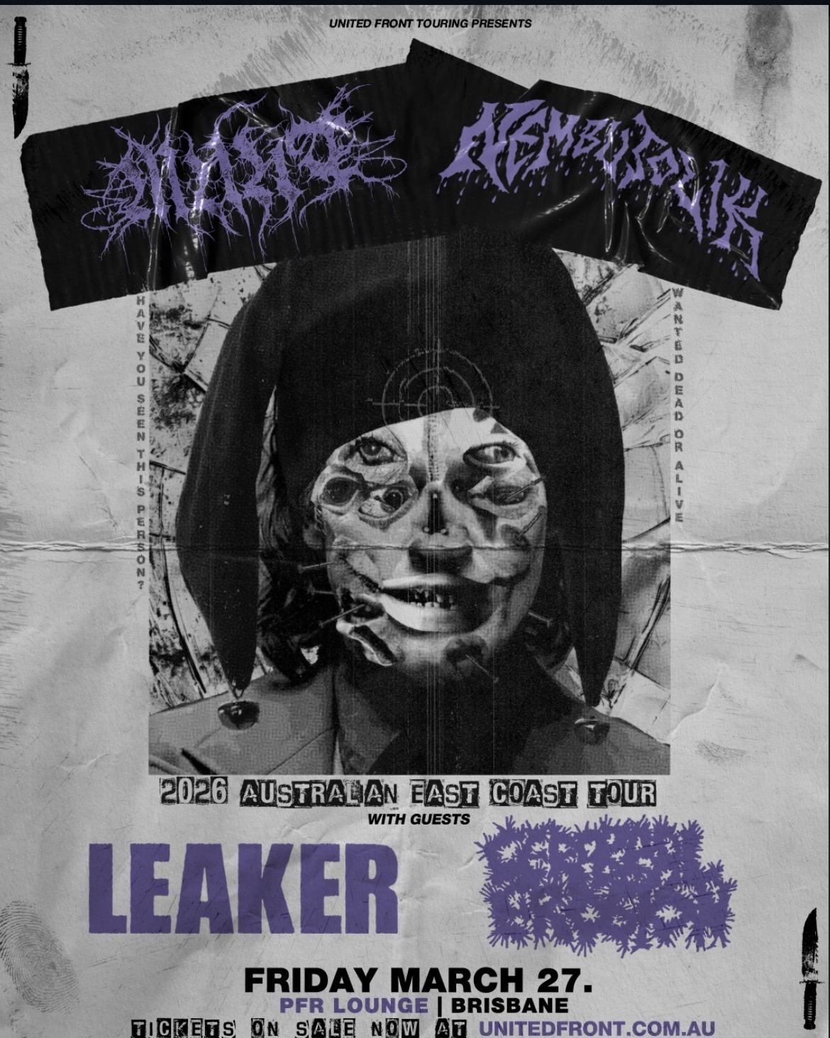 Munt x Nembutolik 2026 Australian East Coast Tour - Brisbane with support from Leaker and Cerebral Erosion