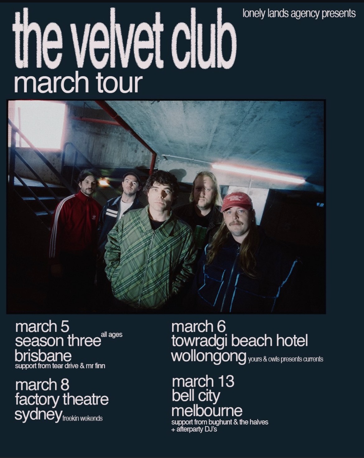 The Velvet Club March Tour Tear Drive & Mr Finn