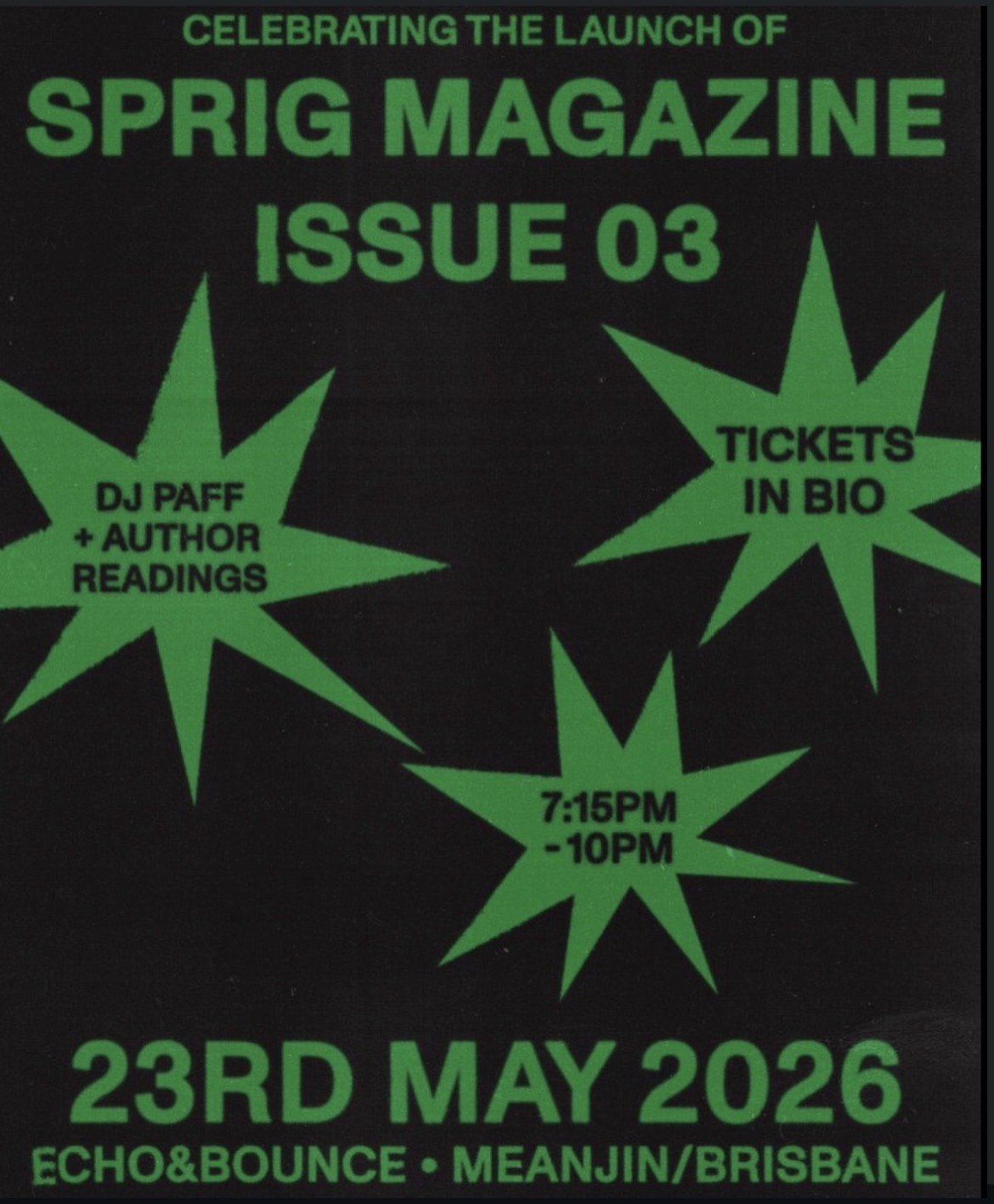 Sprig Magazine Issue 3 Launch