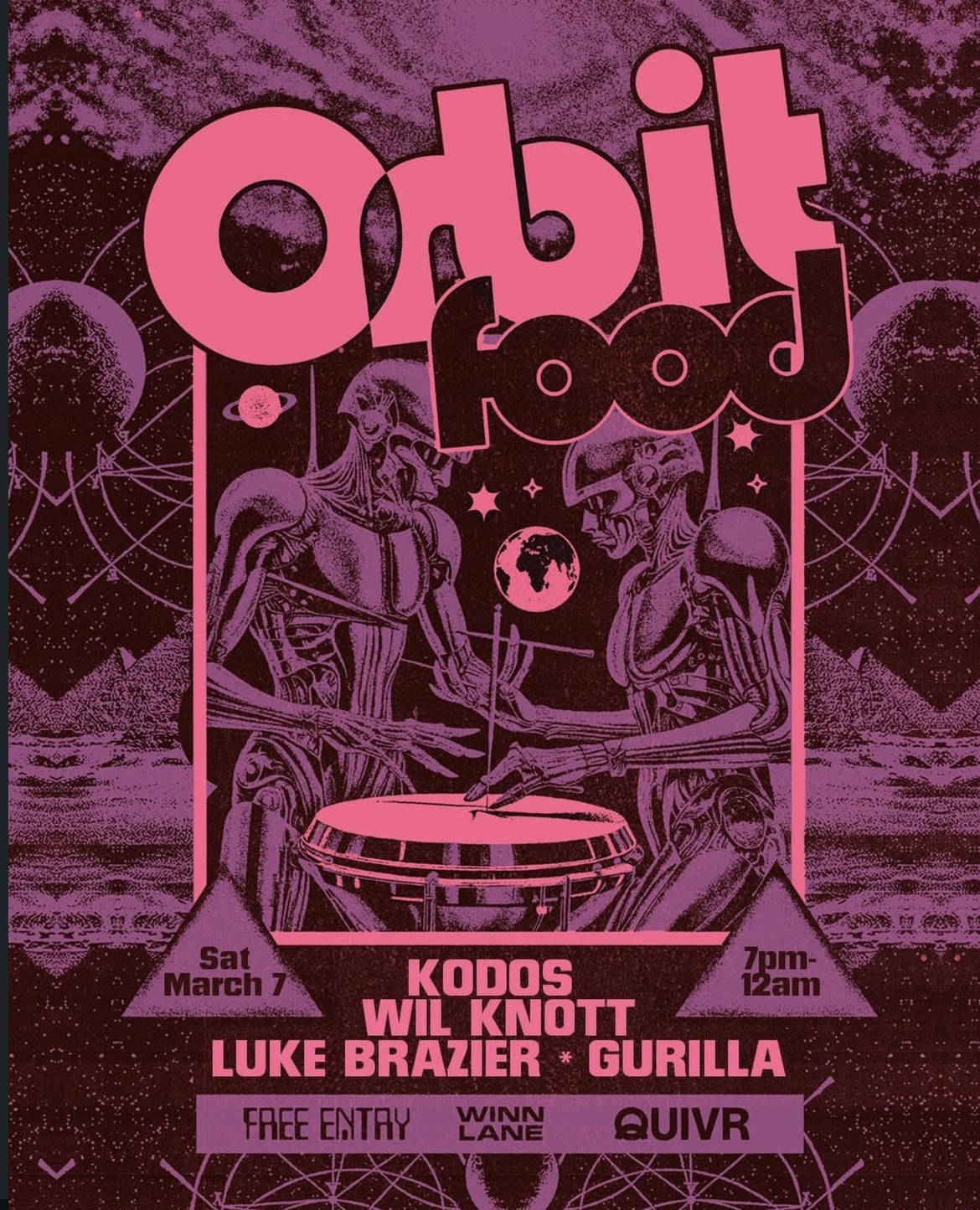 Orbit Food ft. Kodos, Wil Knott, Luke Brazier and Gurillla (FREE ENTRY)