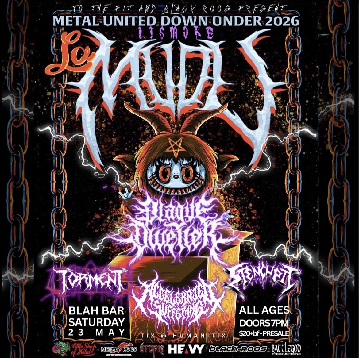 Metal United Down Under 2026 ft. Plague Dweller, Torment,  Accelerated Suffering and Stench Pit