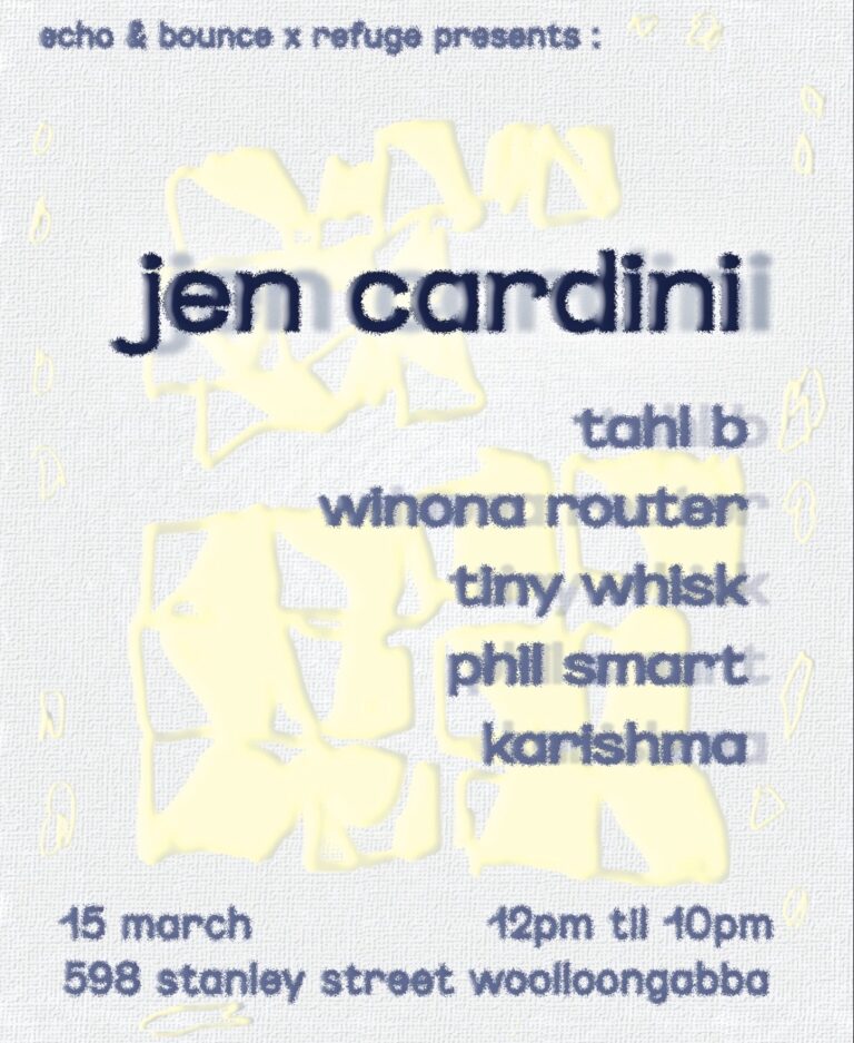 echo and bounce x refuge presents: Jen Cardini