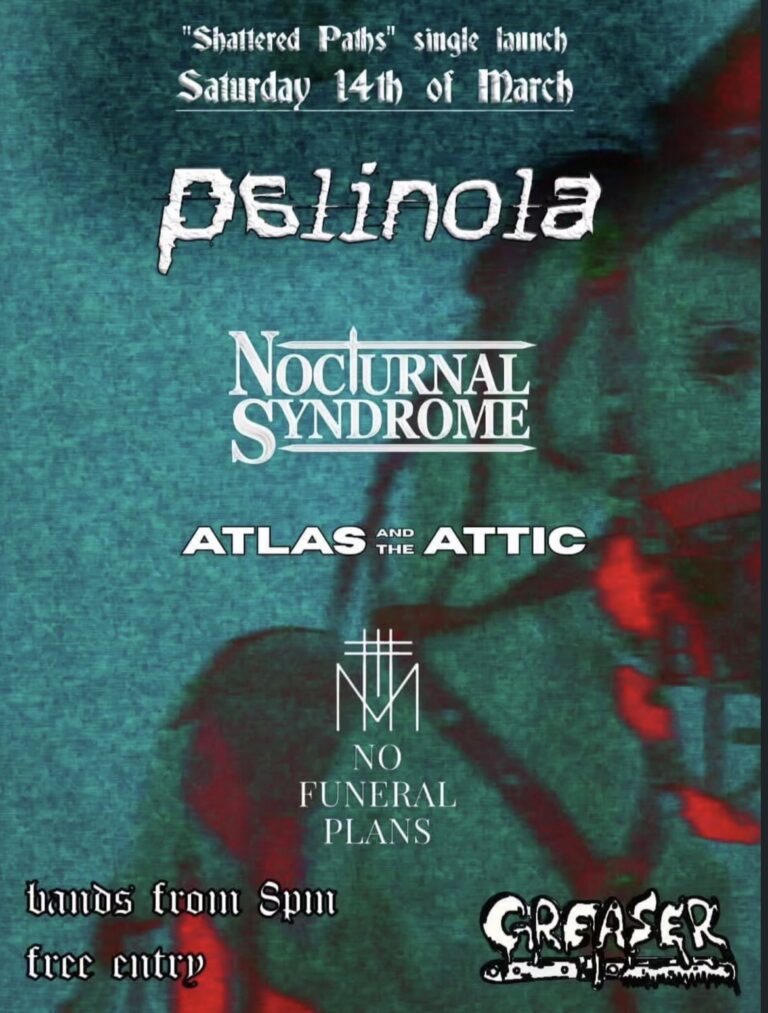 Palinola + Nocturnal Syndrome + Atlas In The Attic + No Funeral Plans (FREE ENTRY)