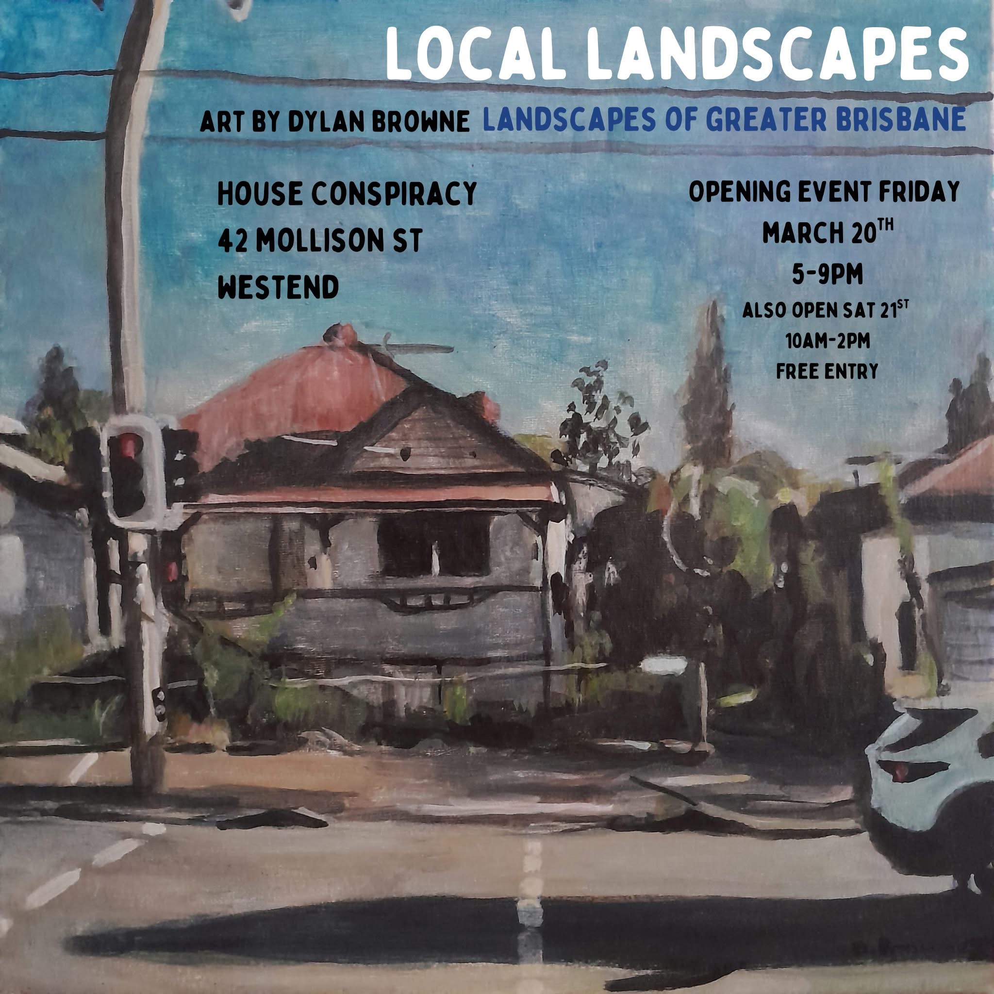 OPENING NIGHT Local Landscapes: Landscapes of Greater Brisbane by Dylan Browne (FREE ENTRY)