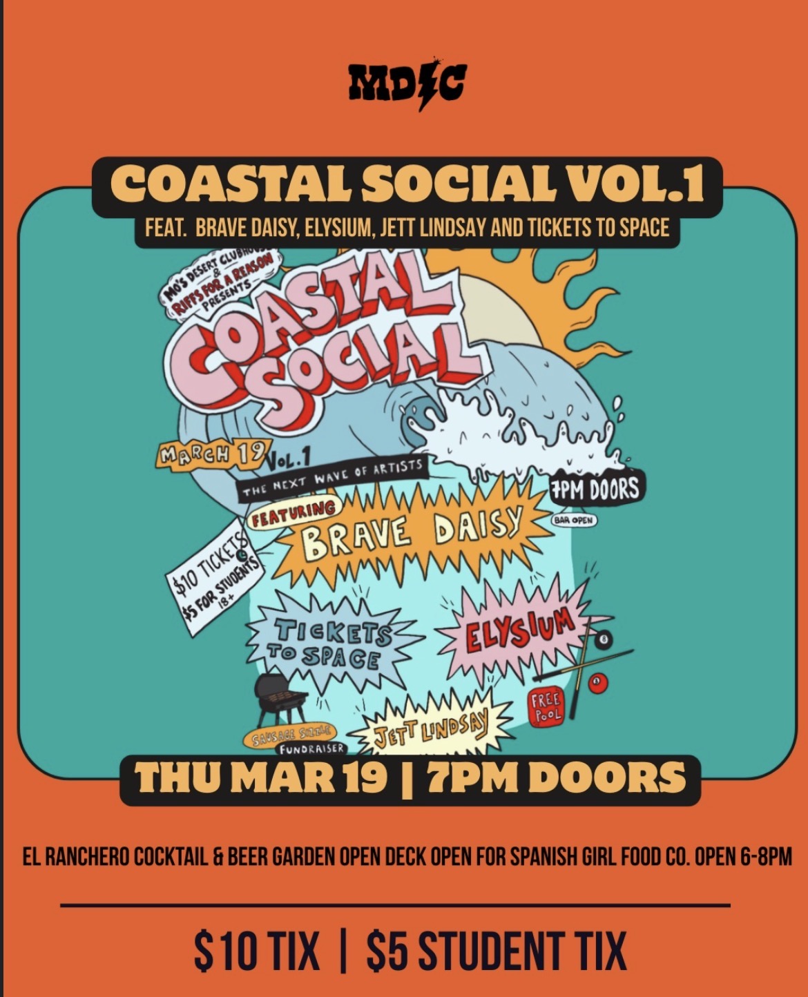 COASTAL SOCIAL: Brave Daisy, Elysium, Tickets to Space and Jett Lindsay