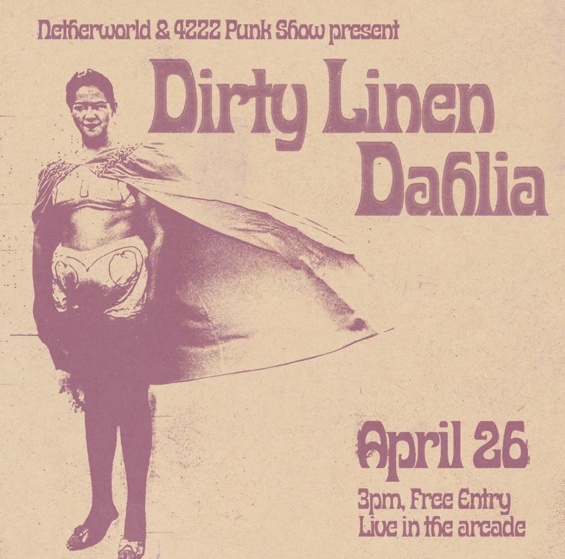 4ZZZ Punk Show presents: Dirty Linen and Dahlia (FREE ENTRY)