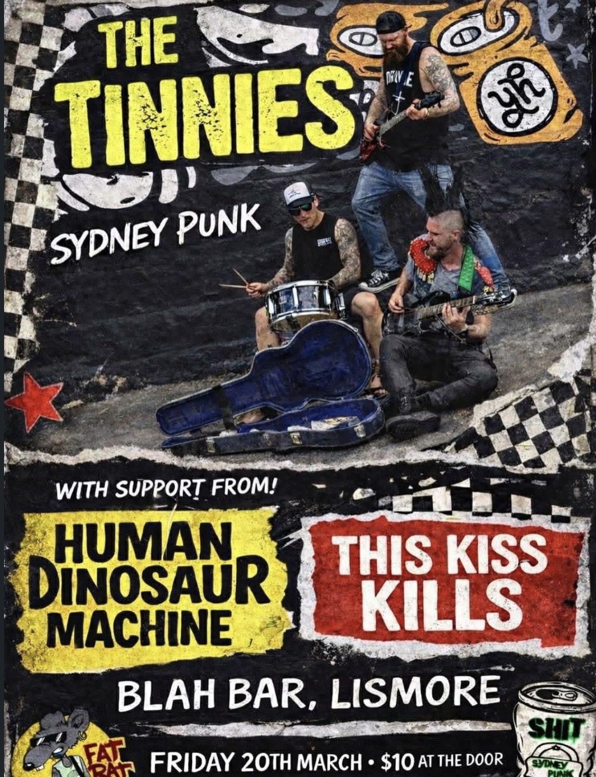 The Tinnies with support from Human Dinosaur Machine and This Kiss Kills