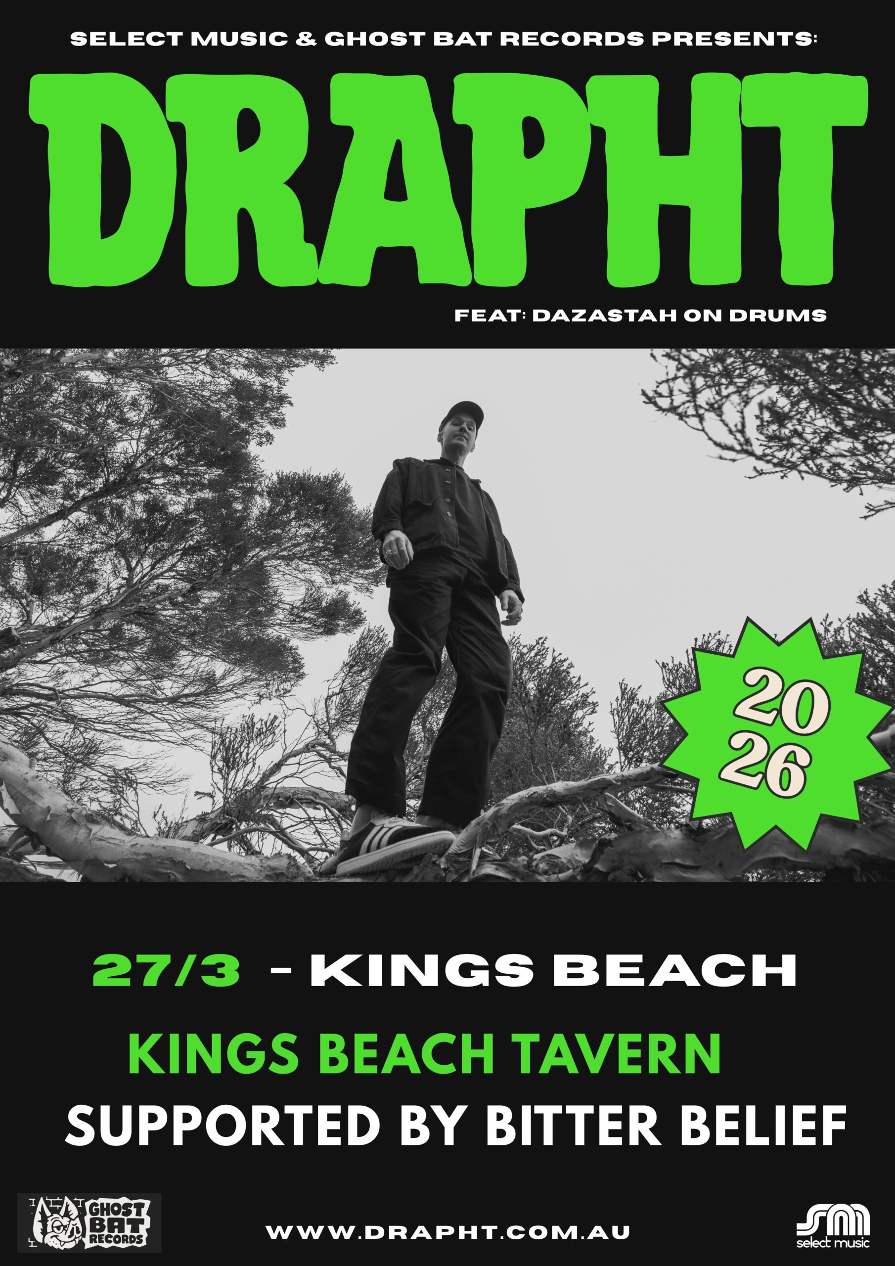DRAPHT with Dazastah on drums and support from Bitter Belief