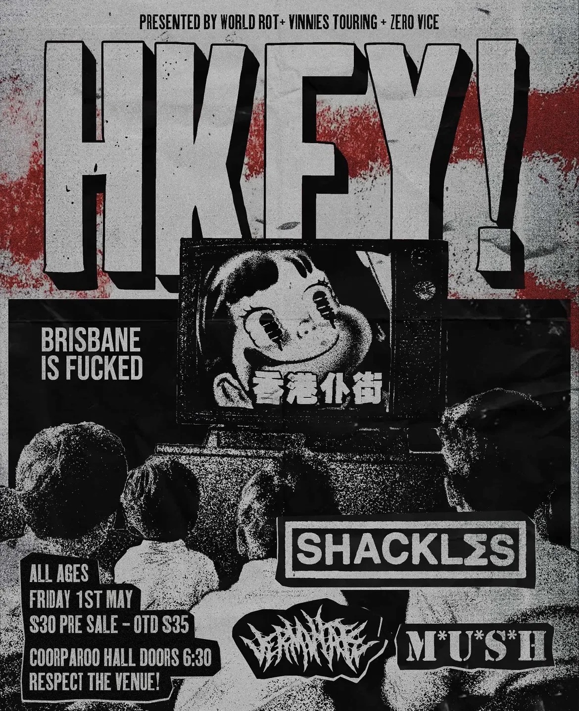 Hong Kong Fuck You + Shackles + Verminate + M*U*S*H