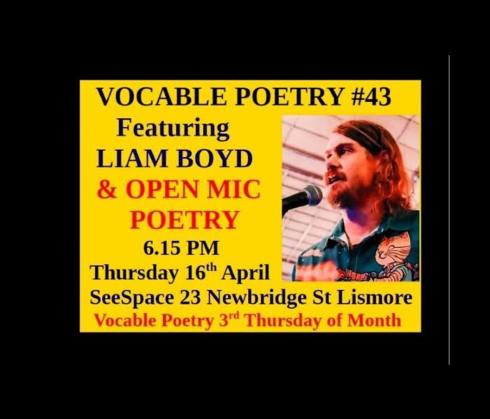 Vocable Poetry #3 ft Liam Boyd & Open Mic Poetry (FREE ENTRY)