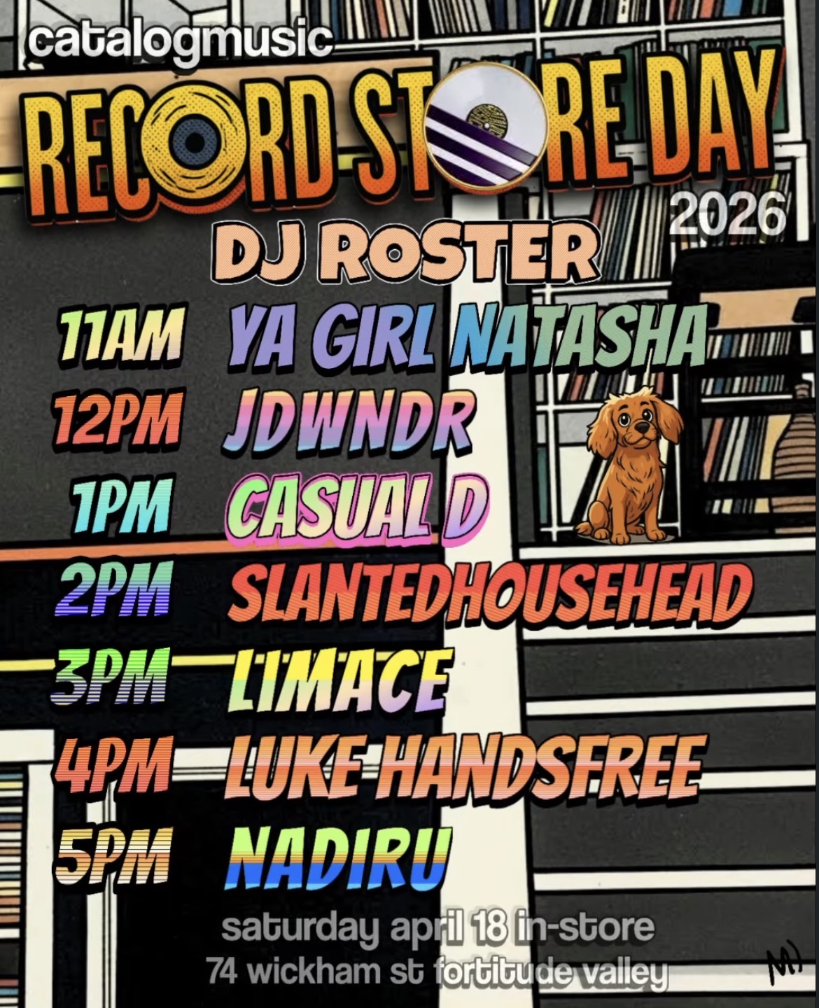 catalogue music record store day ft. ya girl natasha, jdwndr, casual d, slantedhousehead, limace, luke handsfree and nadiru (FREE ENTRY)