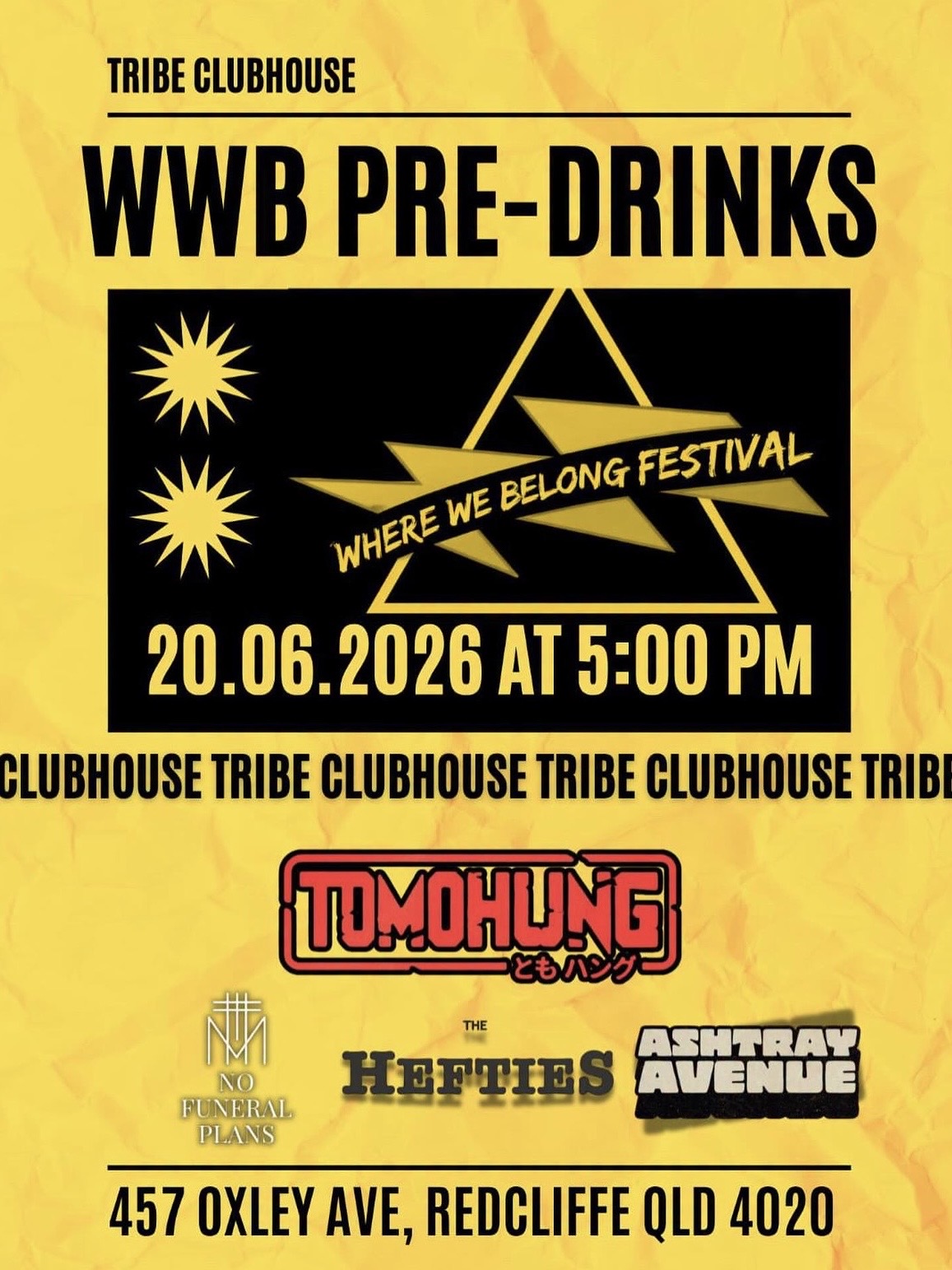 Tomohung + No Funeral Plans + The Hefties + Ashtray Avenue (FREE ENTRY)