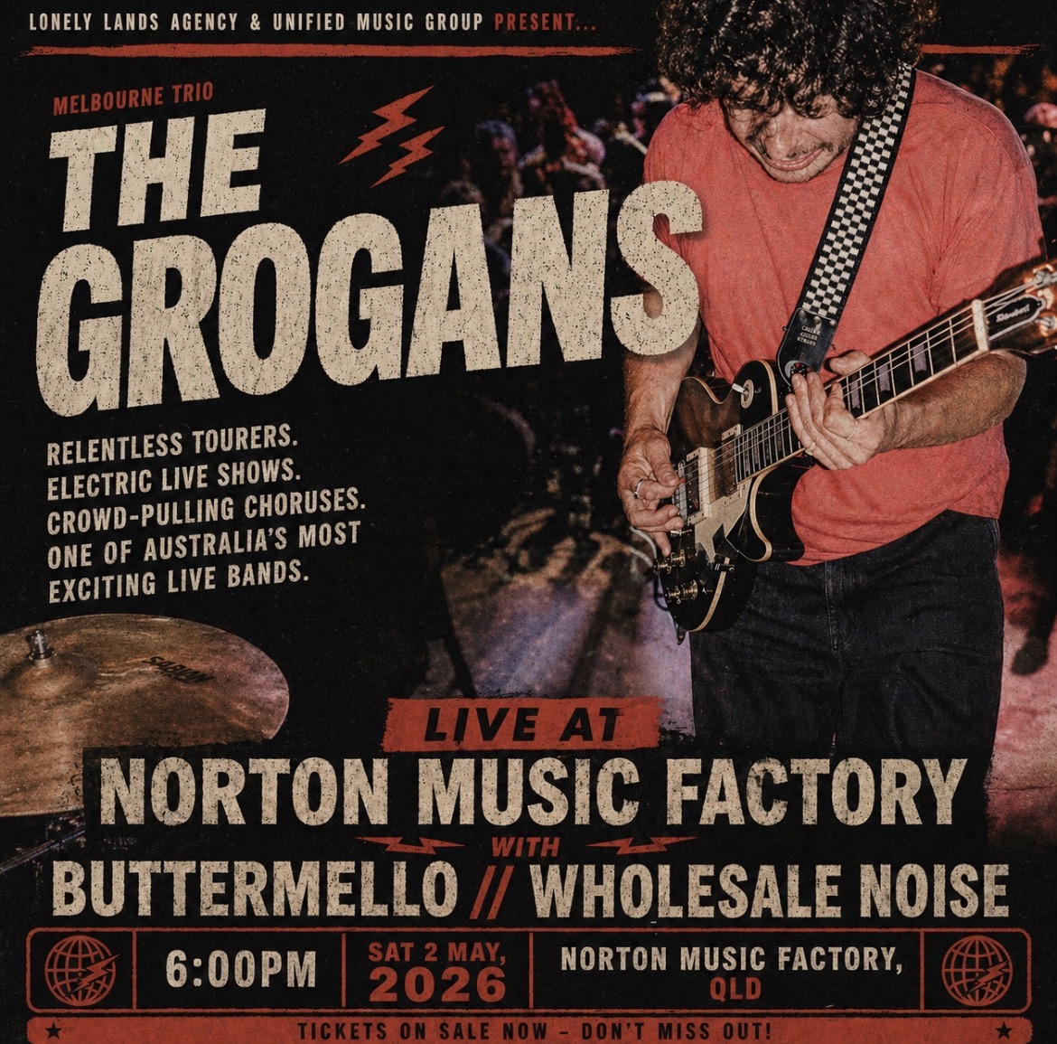 The Grogans + Buttermello + Wholesale Noise