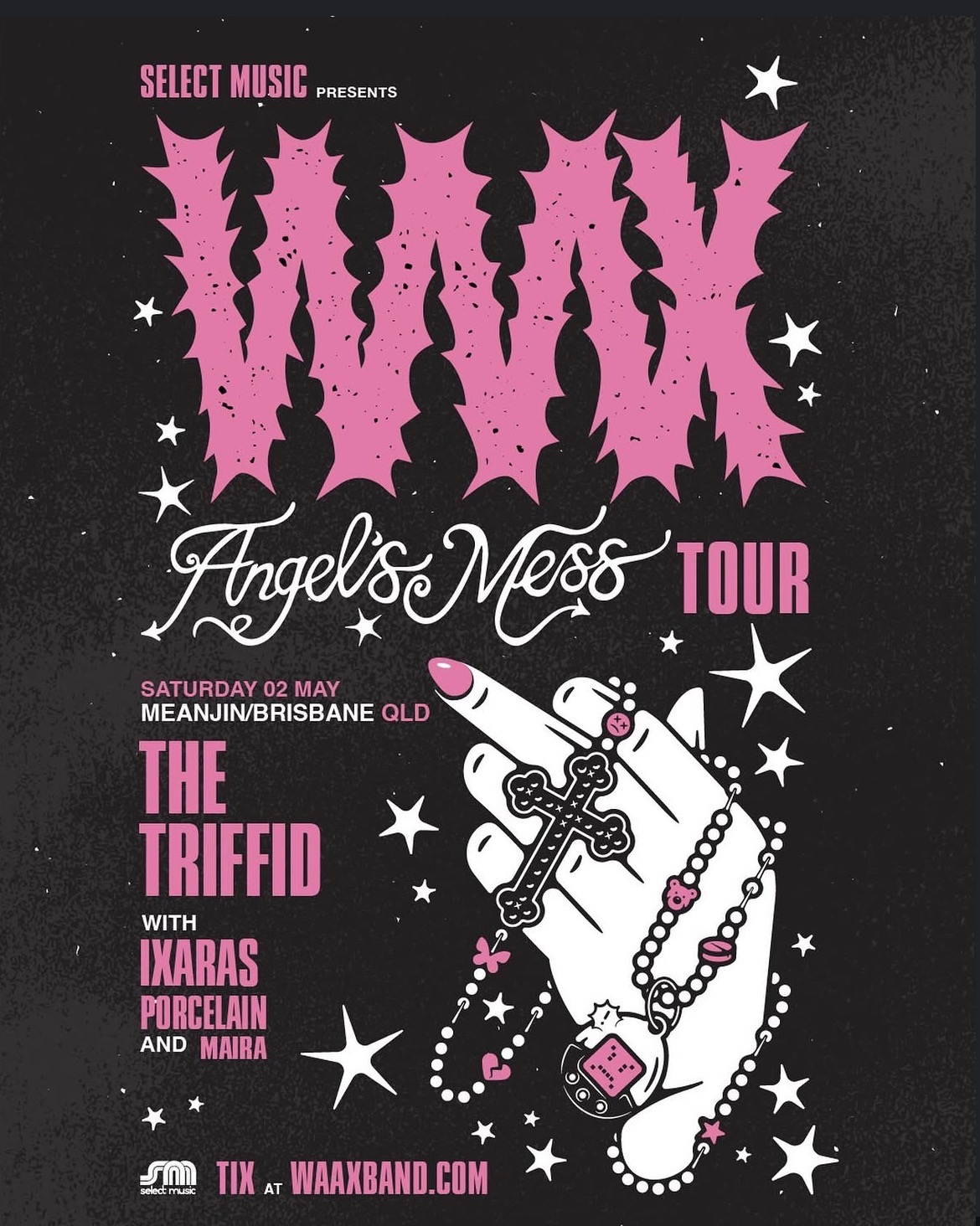  Waax Angel’s Mess Tour with support from Ixaras, Porcelain and Maira
