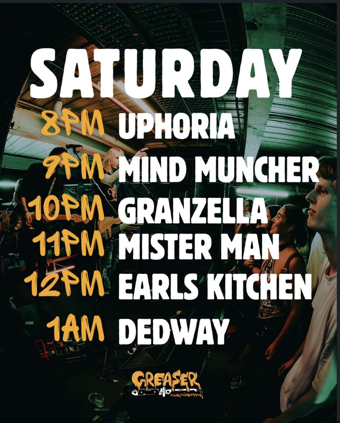 Dedway + Earls Kitchen + Mister Man + Granzella + Mind Mucker (FREE ENTRY)