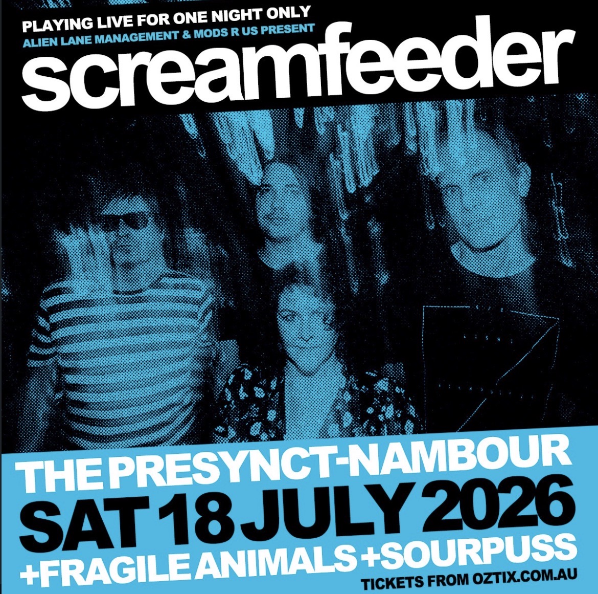 Screamfeeder with Fragile Animals and Sourpuss