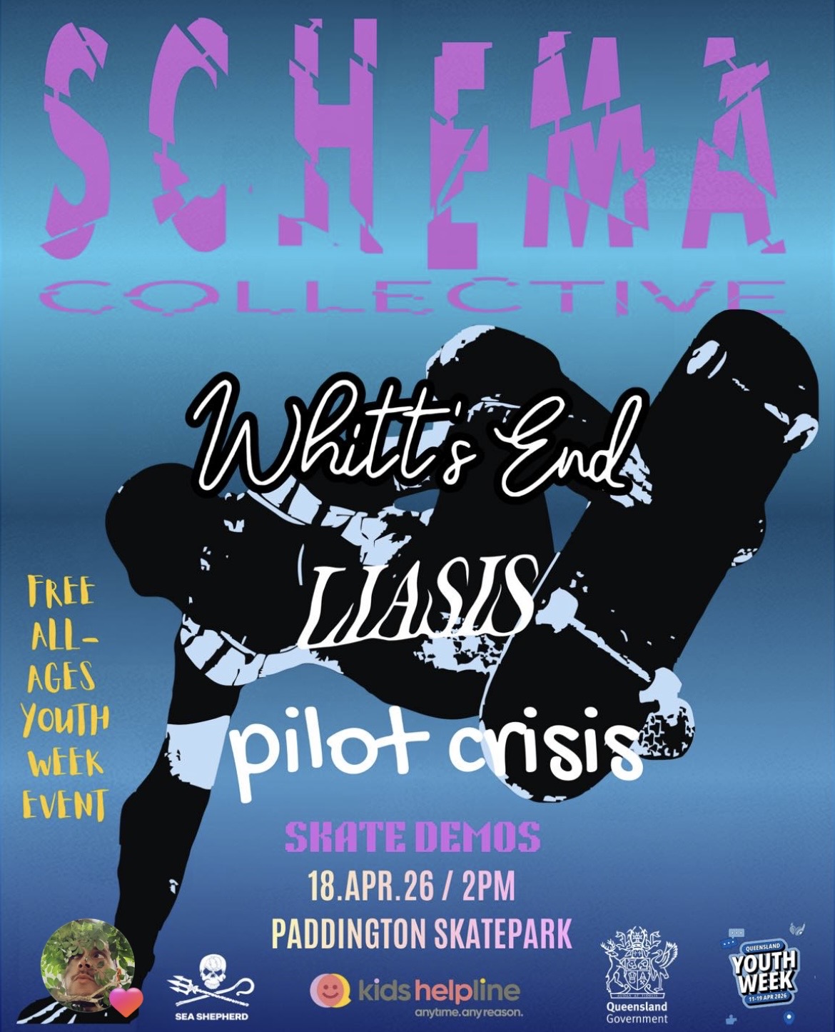 Schema Collective presents: Whitt’s End, Liasis and pilot crisis (FREE ENTRY)