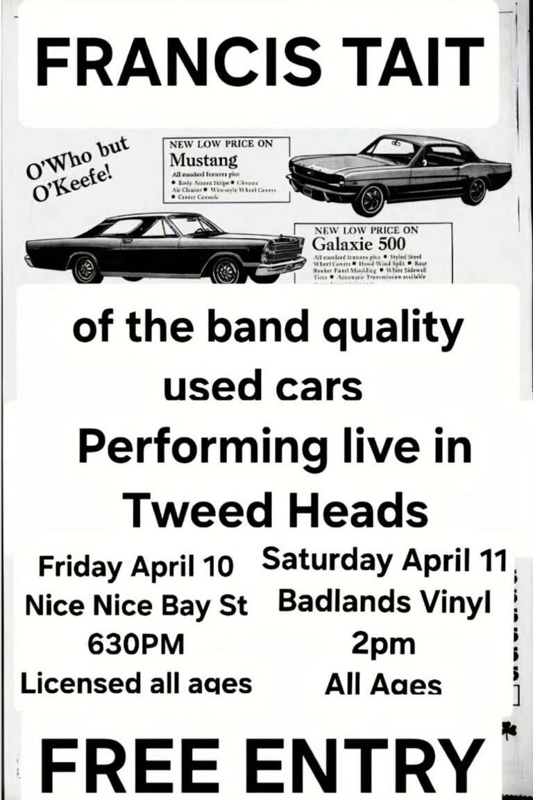 Francis Tait (FREE ENTRY)