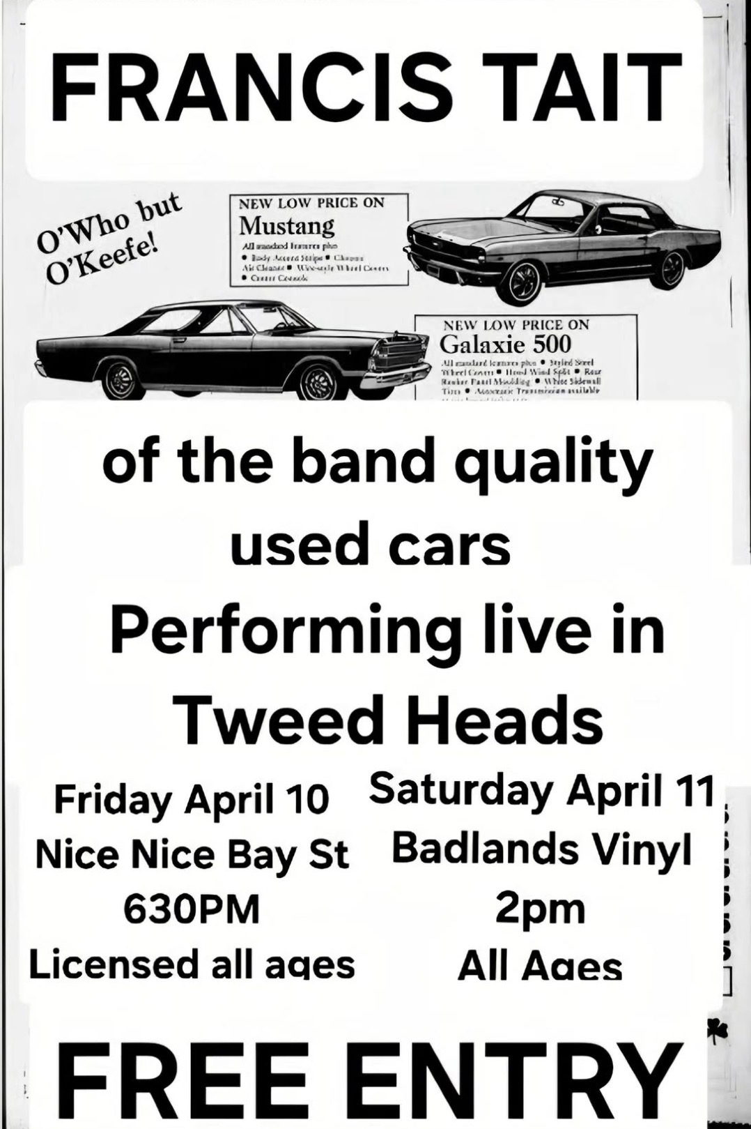 Francis Tait (FREE ENTRY)