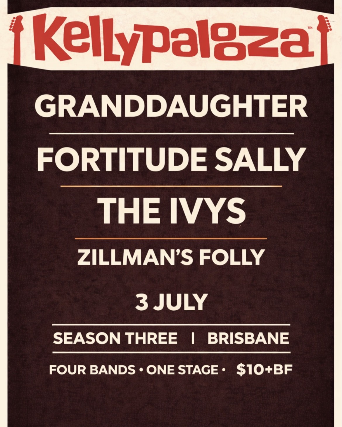kellypalooza ft. granddaughter, fortitude sally, the ivys, zillman’s folly