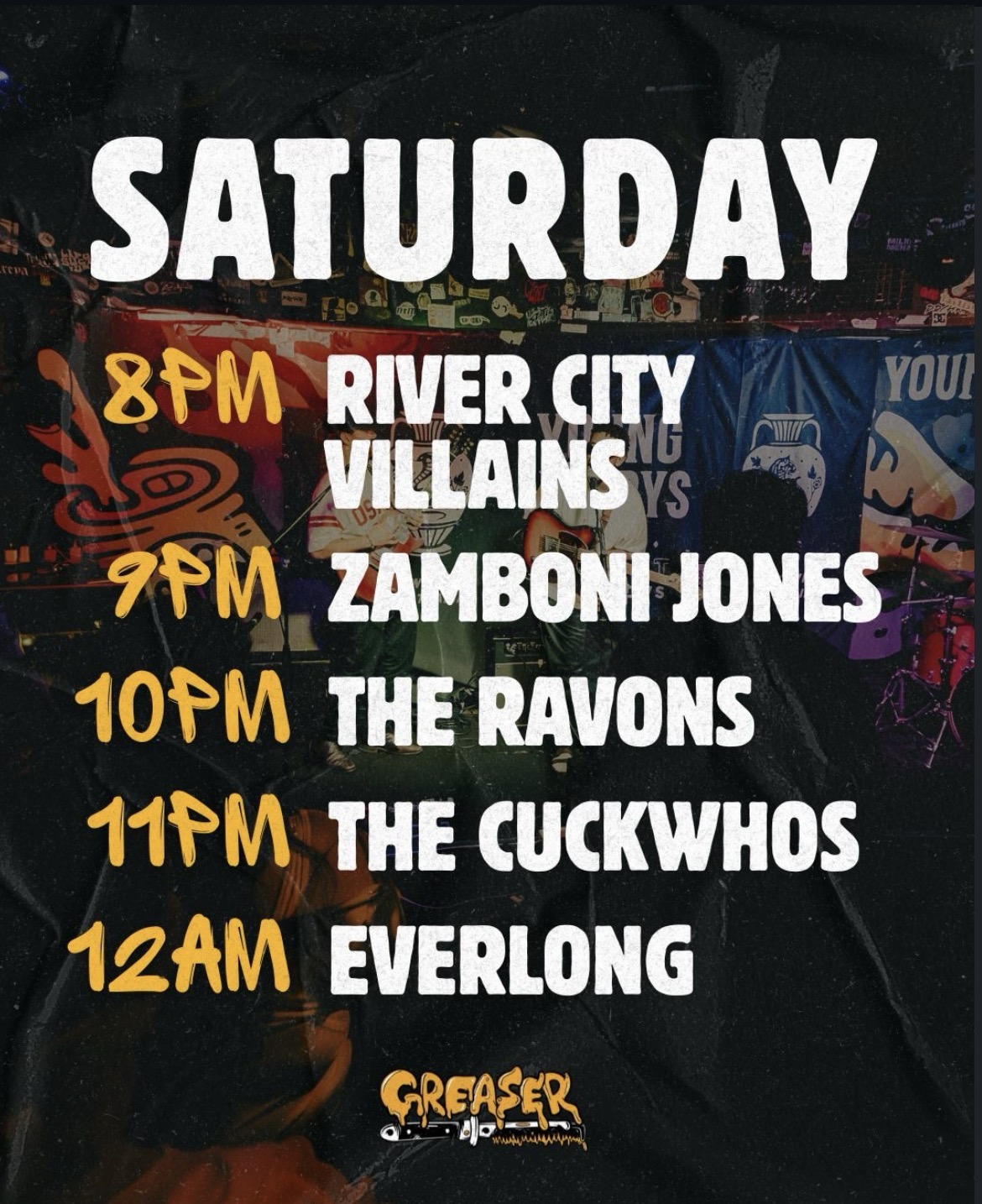 Everlong + The Cuckwhos + The Ravons + Zamboni Jones + River City Villians (FREE ENTRY)
