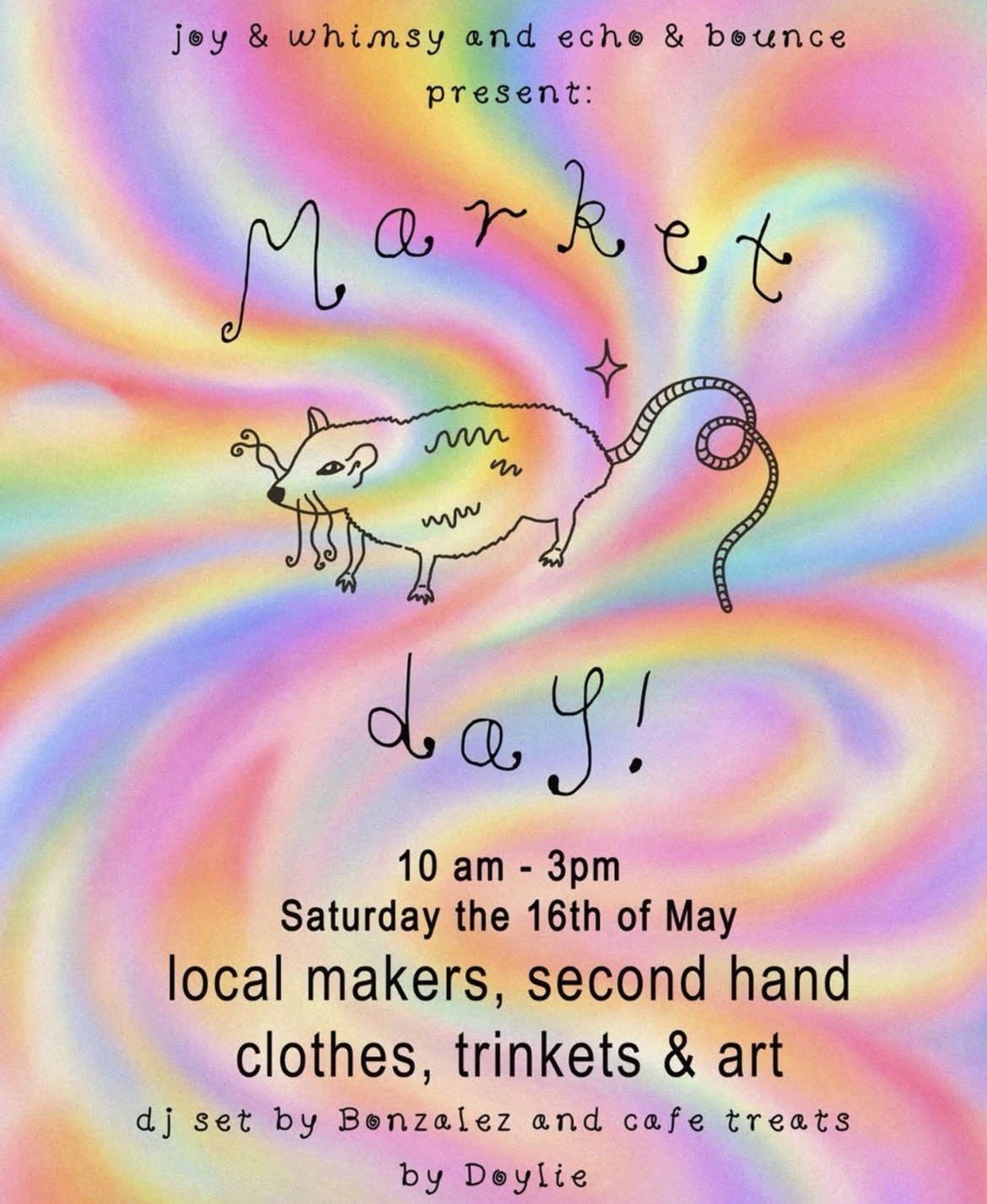 joy and whimsy and echo and bounce presents: market day (free entry)