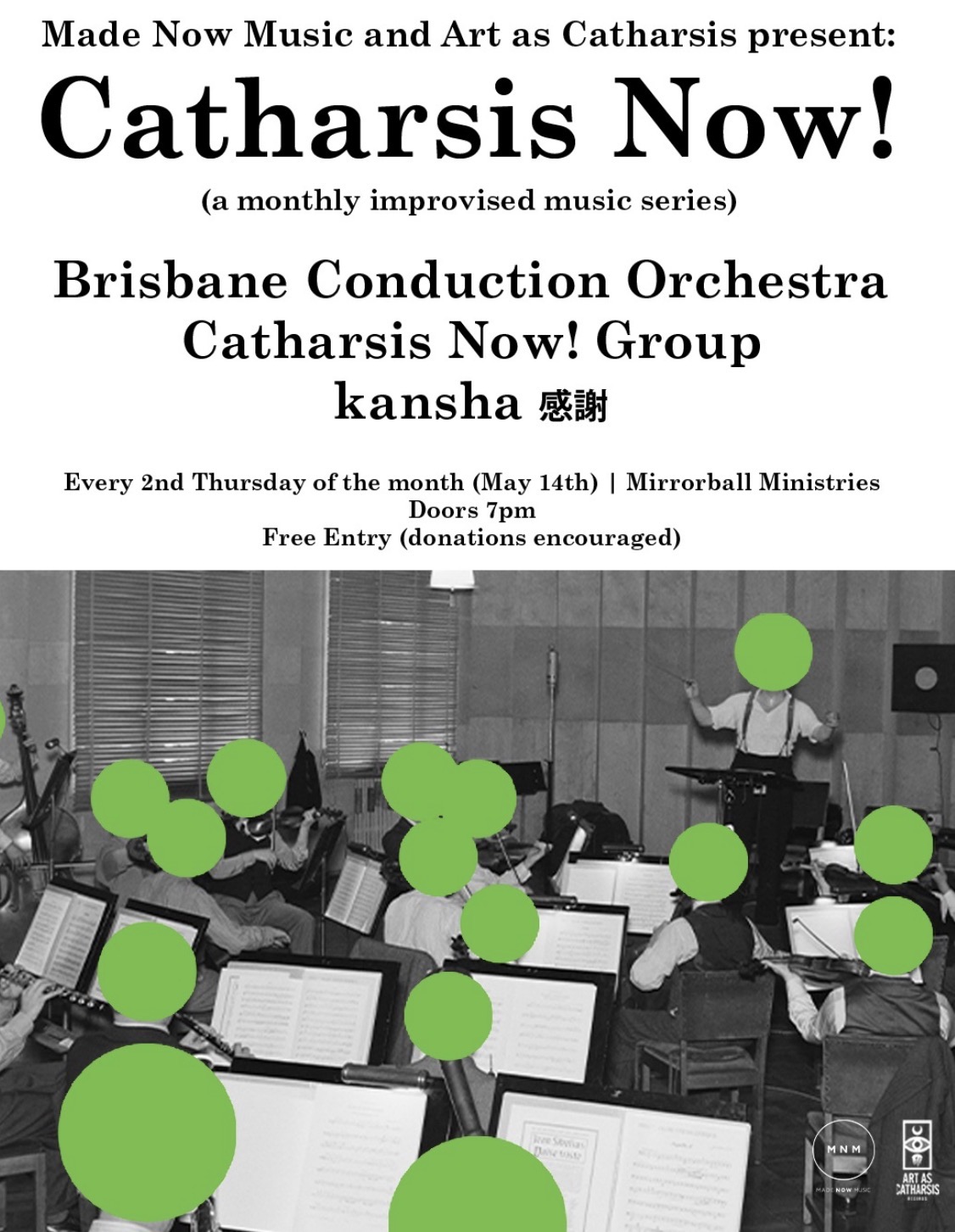 Catharsis Now ft. Brisbane Conduction Orchestra + Catharsis Now! Group  + kansha (FREE but donations encouraged)