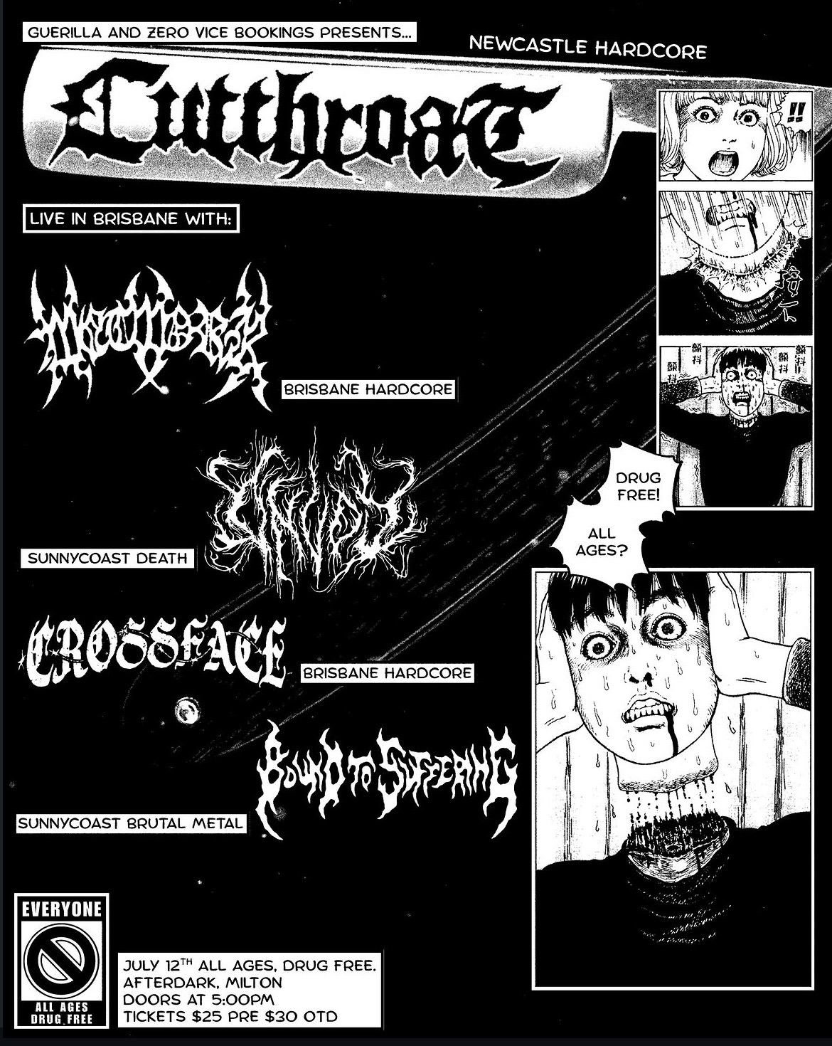 Cutthroat, Wetwork, Onvoy, Crossface, and Bound2Suffering