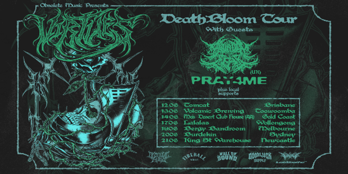 Obsolete Music presents: Virtues “Death Bloom’ East Coast Tour Virtues with support from Bound In Fear (UK), Pray4Me, and more