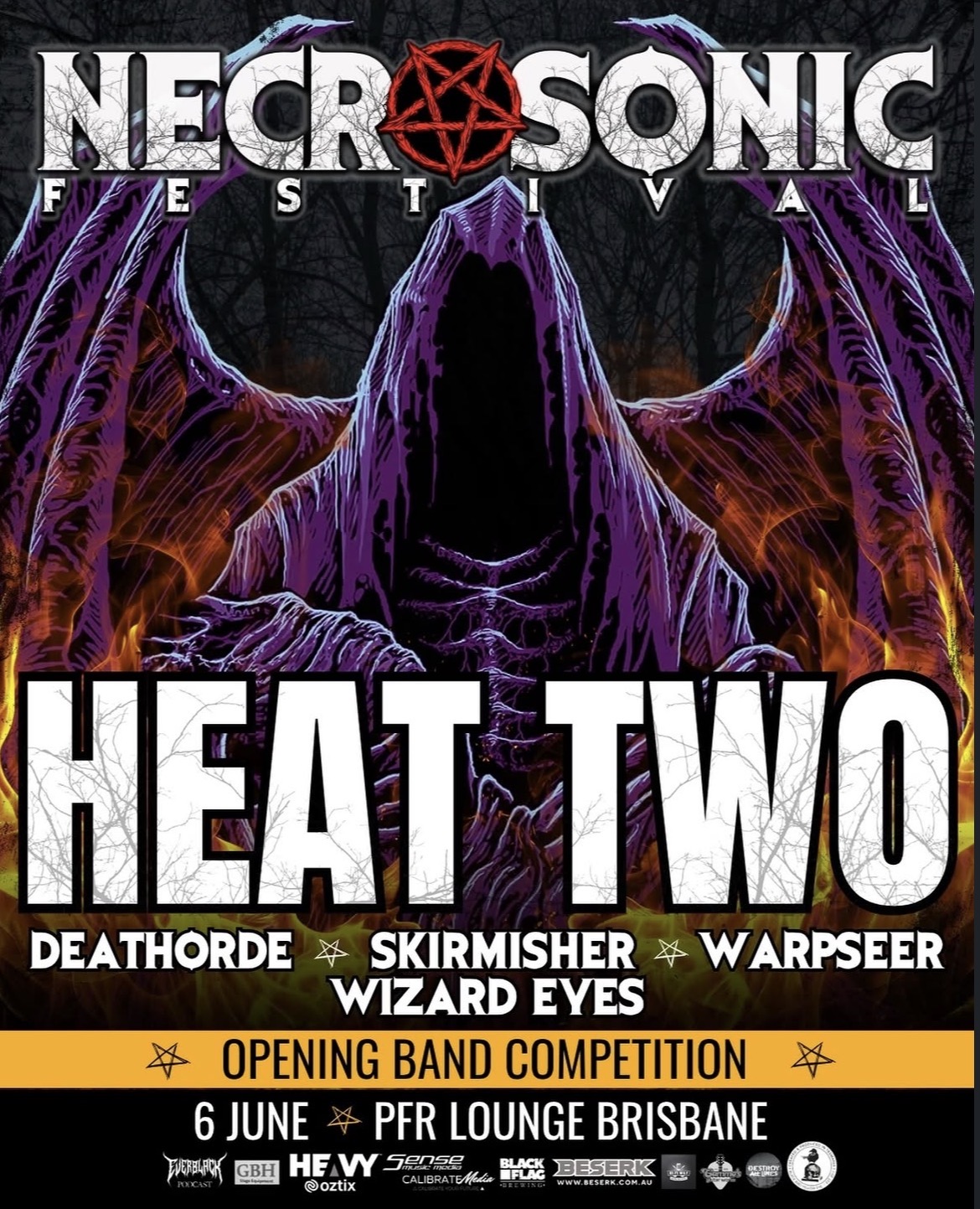 Necrosonic Festival Opening Band Competition Heat Two ft. Deathorde, Skirmisher, Warpseer and Wizard Eyes