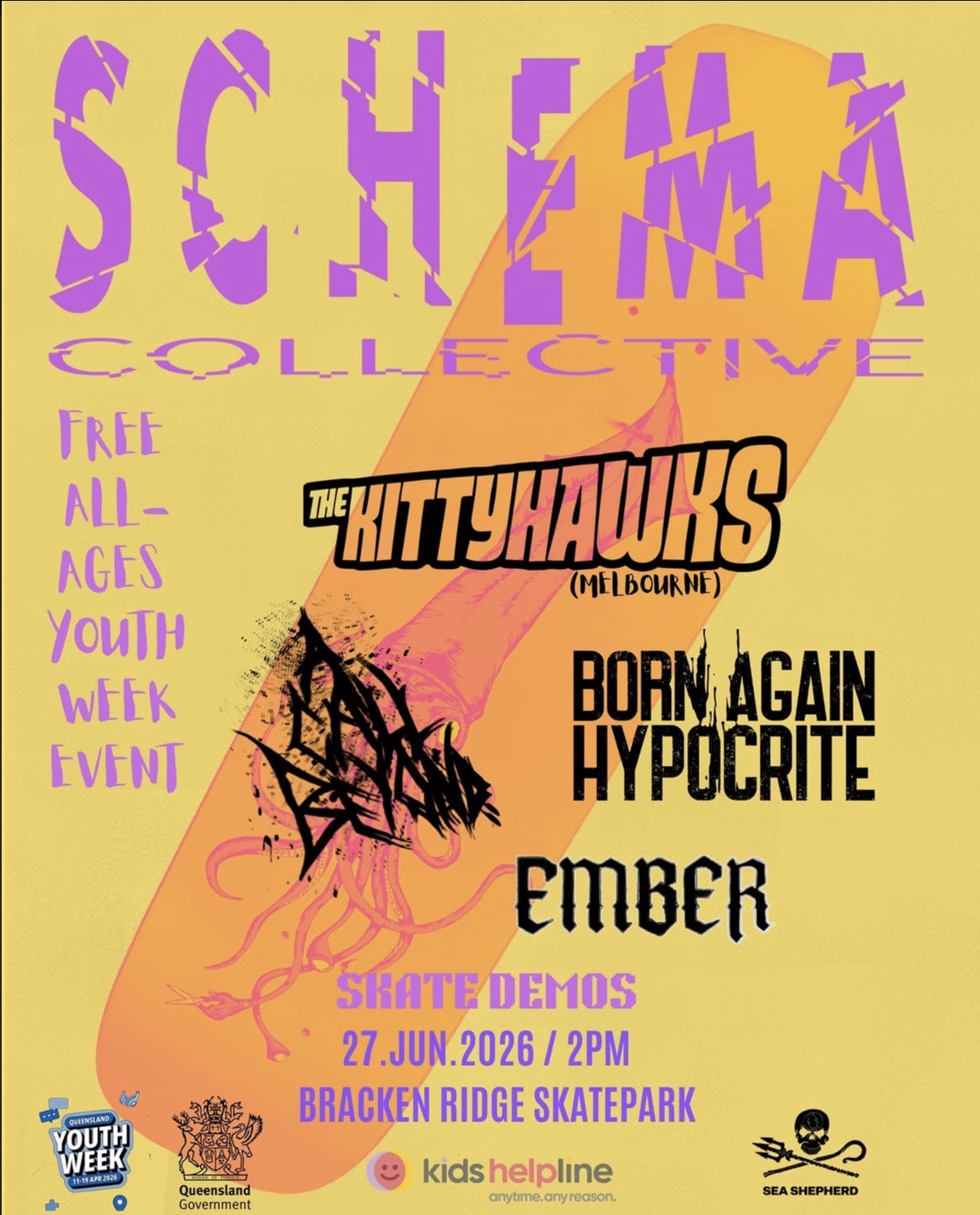 Schema Collective presents: The Kittyhawks, A Call Beyond, Born Again Hypocrite and Ember (FREE ENTRY)